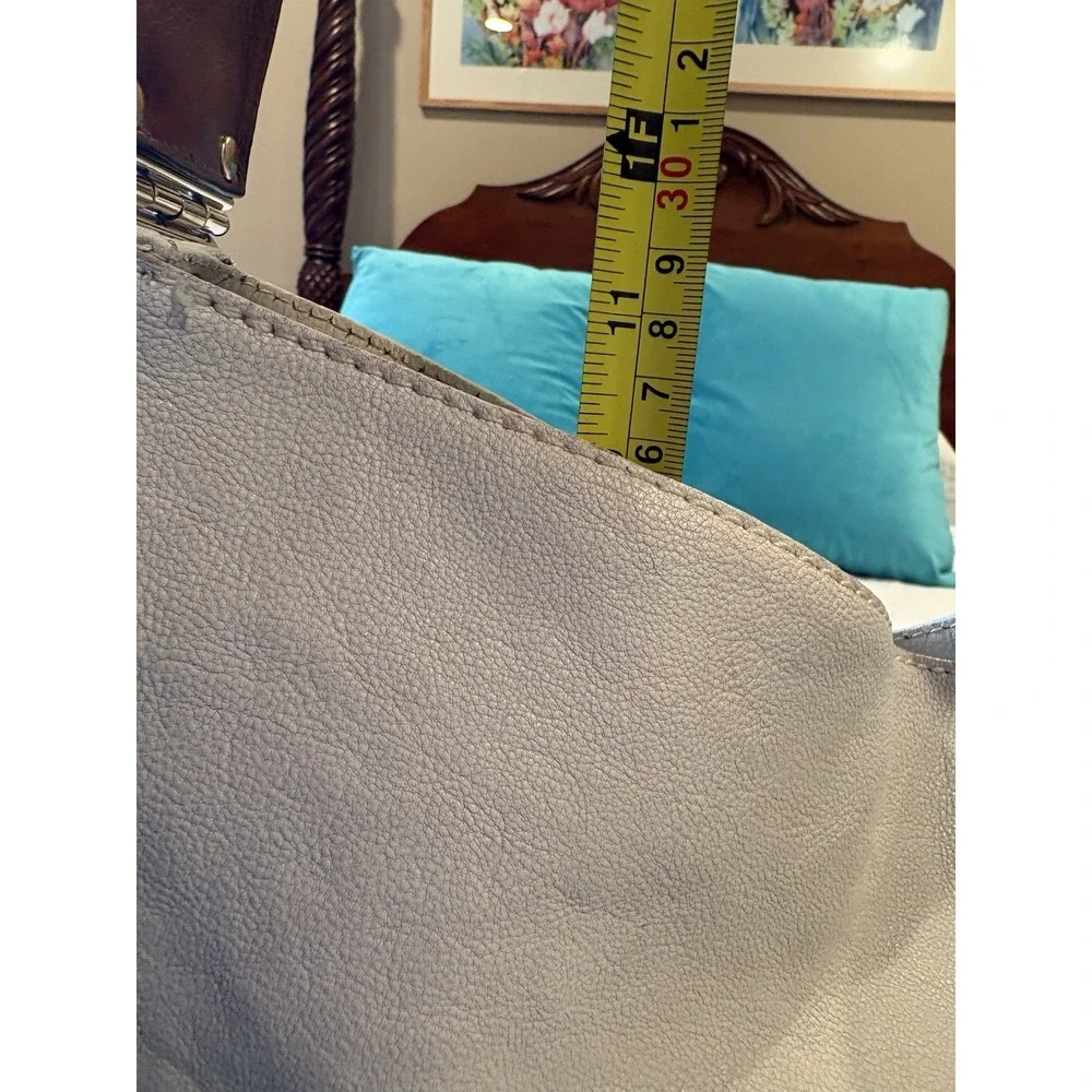 Michael Kors Women's Hobo Bag Joplin Large Soft Leather White PebbleGold Hinge